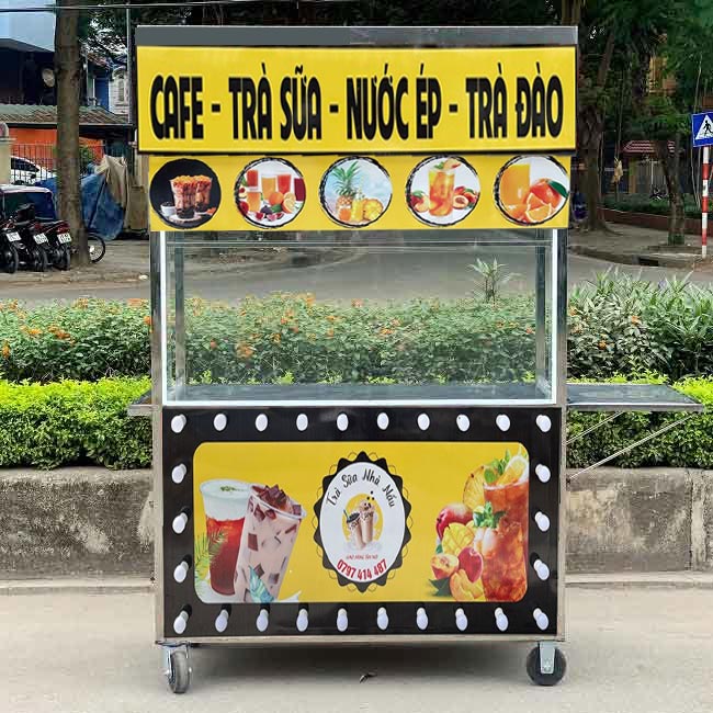 Xe bán trà đào