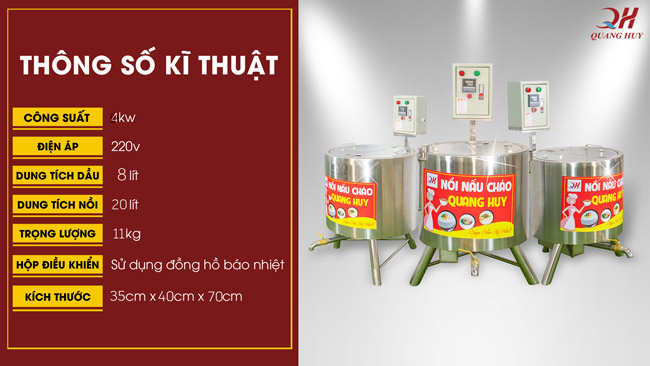 Thông số nồi 20l