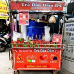 Xe bán trà đào