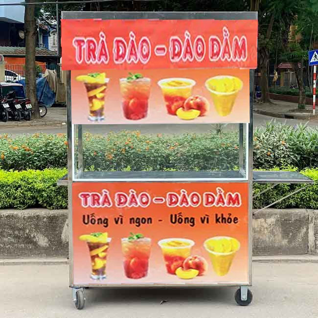 Xe bán trà đào