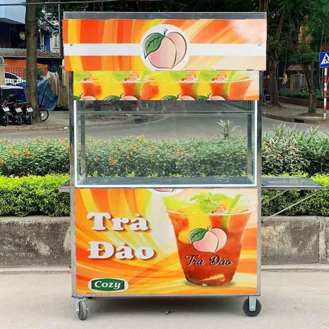 Xe bán trà đào