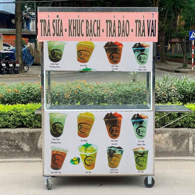 Xe bán trà đào