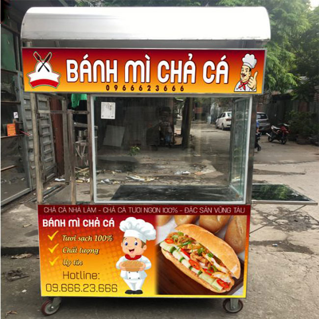 Xe bánh mì có mái che