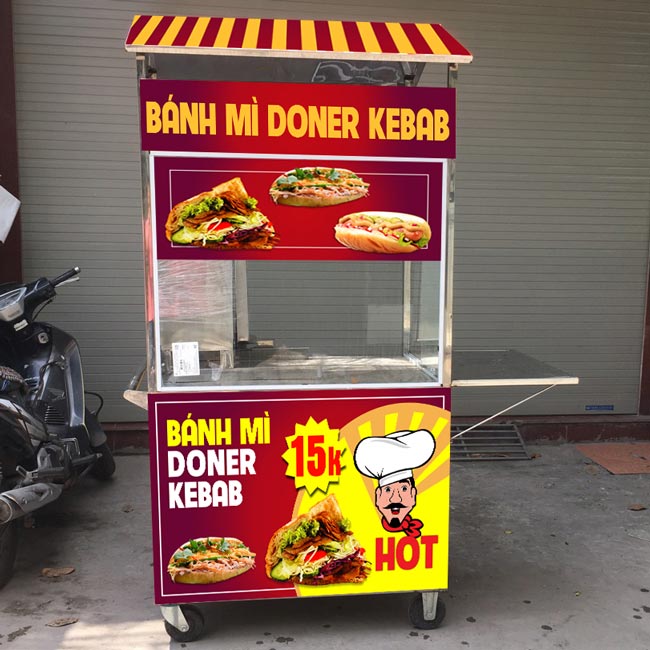 Xe bánh mì thổ nhĩ kỳ 90cm decal đỏ