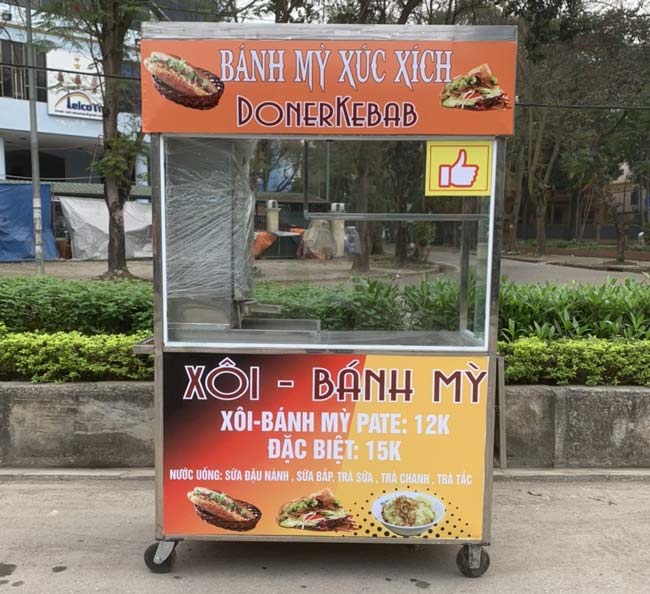 Xe bánh mì nhỏ gọn