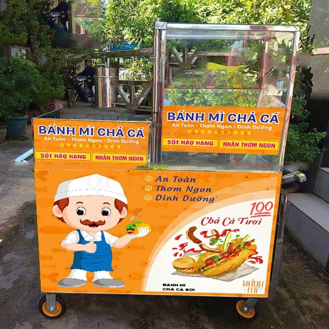 Xe Bánh Mì Chả Cá 1m