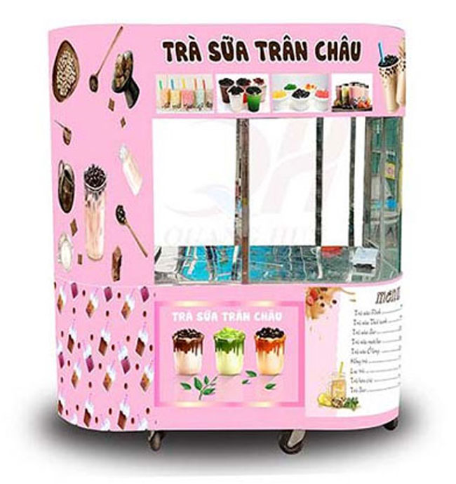 Xe trà sữa màu hồng