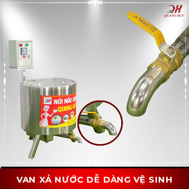 Van xả nồi cháo điện 40L