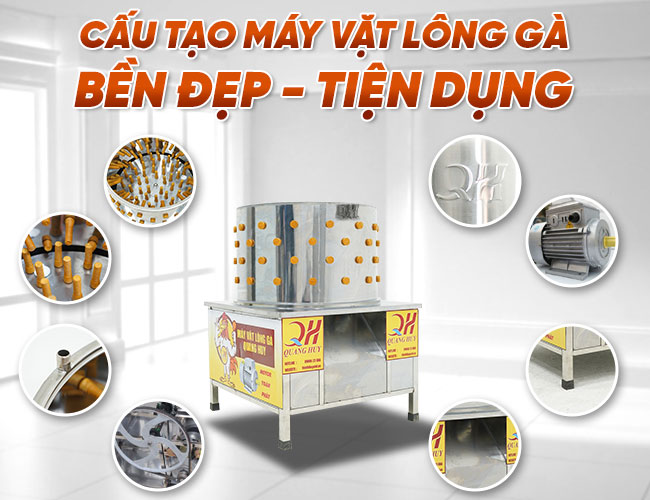 cấu tạo máy vặt lông gà vịt